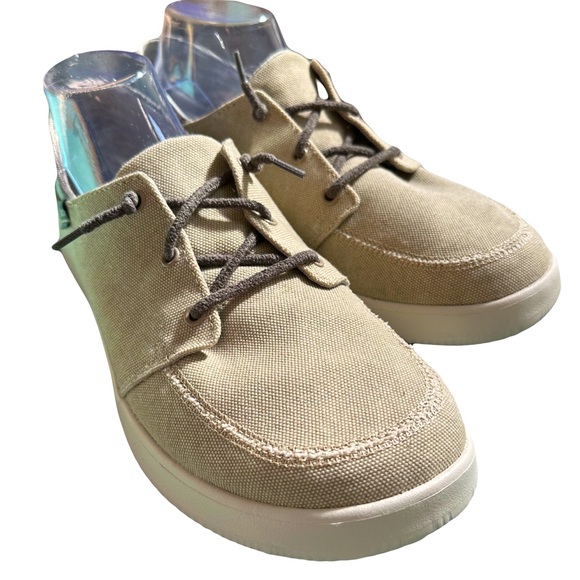 Chaco Other - Chaco NWOT men’s tan khaki  canvas loafers sz 10.5 w LOVSEAT insoles SFPF Home